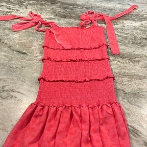Super cute, ruffle pink dress